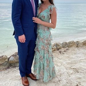 ZIMMERMANN Charm Flutter tiered print silk-georgette midi dress